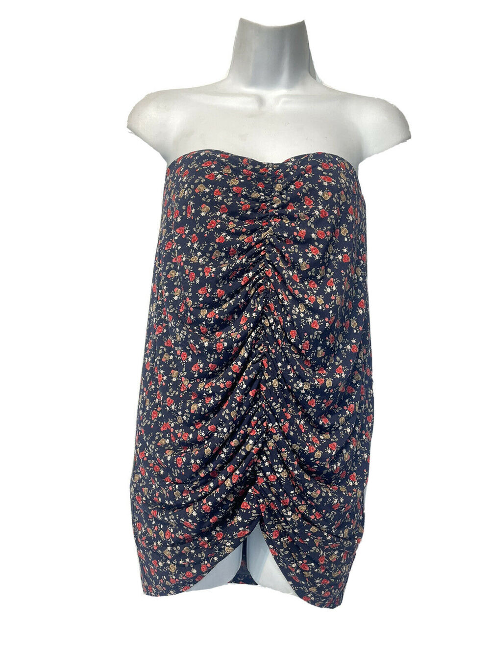 abound floral ruched front sleeveless Skirt size M
